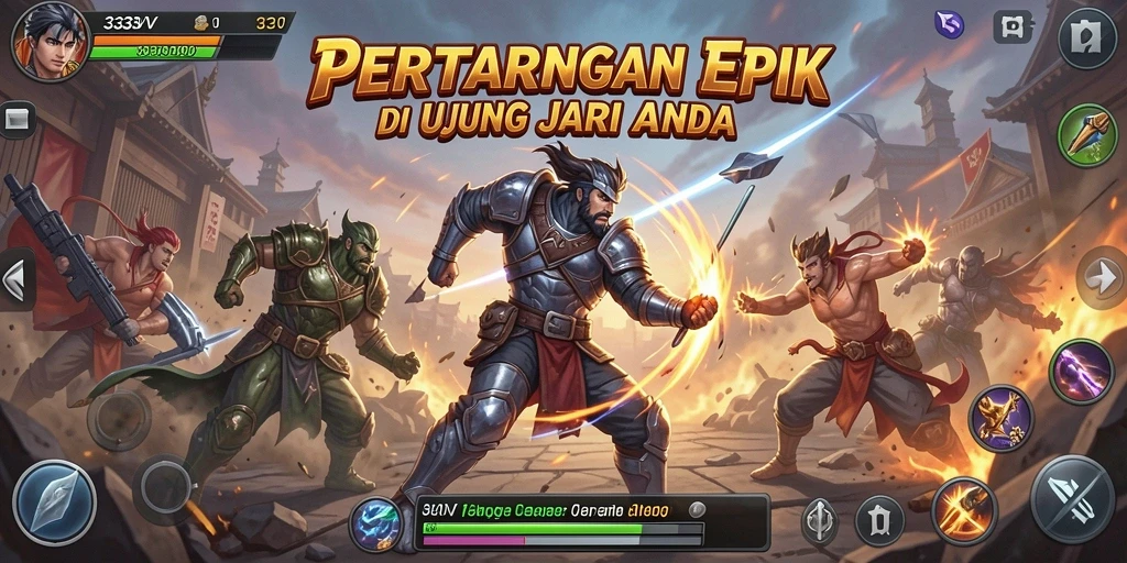 Tampilan gameplay 333V yang mendebarkan dalam pertarungan.