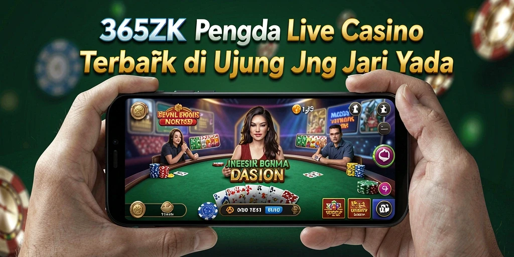 Screenshot gameplay Live Casino 365ZK menampilkan dealer langsung dan pemain aktif.
