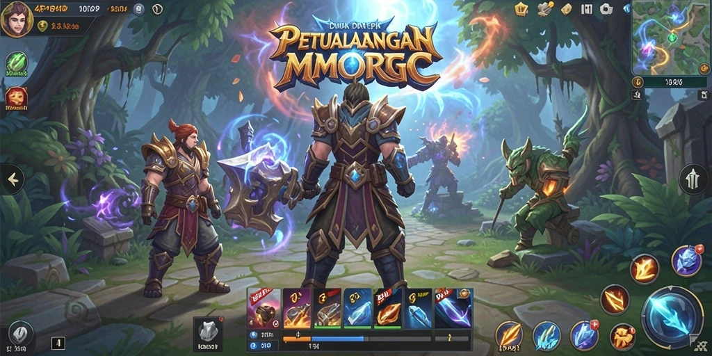 Tampilan gameplay seru dalam dunia MMORPG 4P4P.