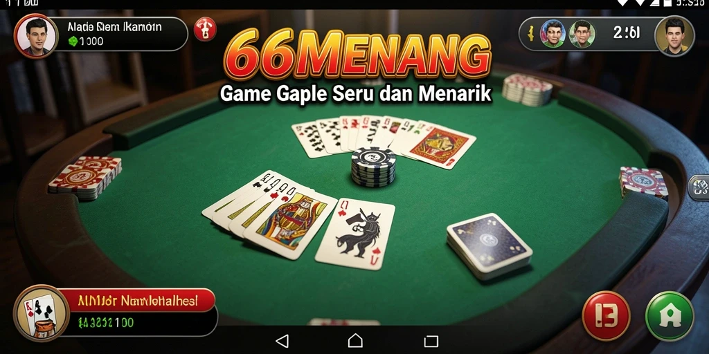 Tampilan antarmuka dan gameplay seru di 66MENANG.