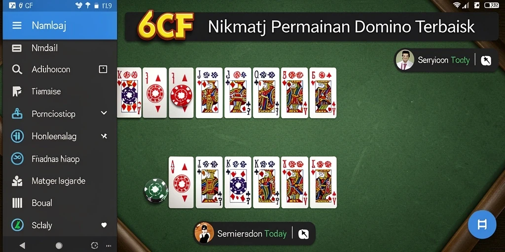 Screenshot gameplay 6CF menampilkan aksi seru permainan Domino.