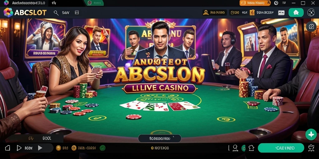 Tampilan menarik dari gameplay Live Casino di ABCSLOT.