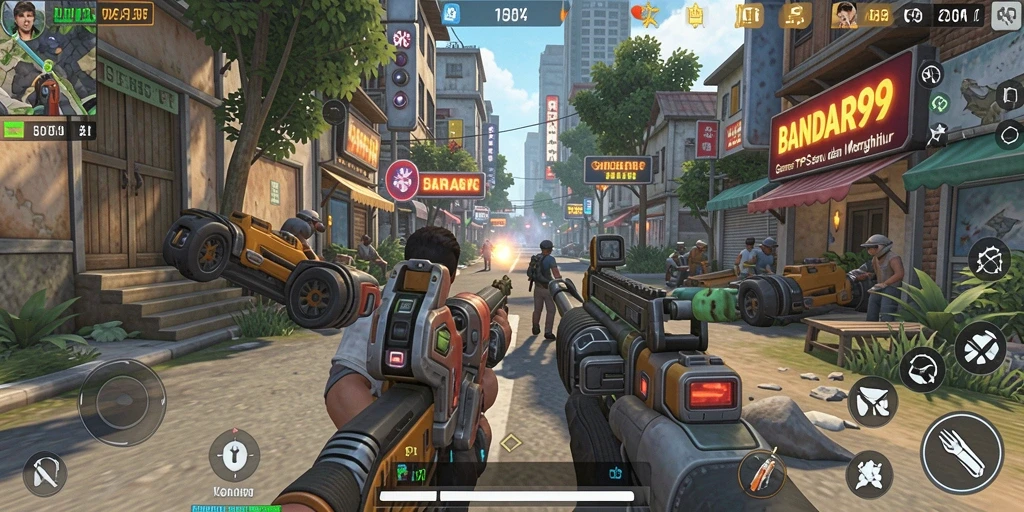 Tampilan gameplay BANDAR99 yang penuh aksi dan strategi.