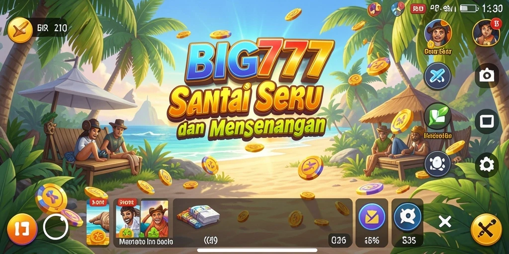 Screenshot utama BIG777 menampilkan gameplay santai yang menghibur.