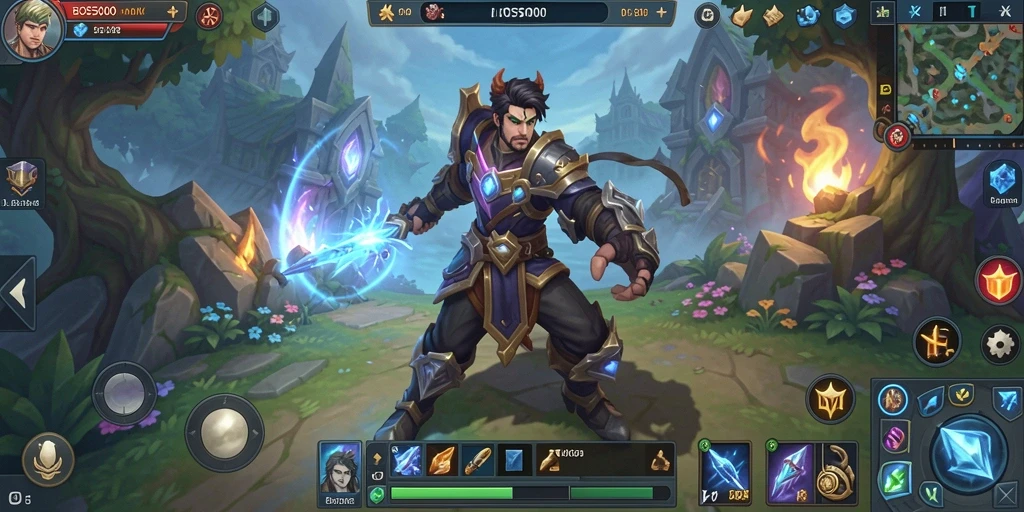 Tampilan gameplay yang epik dan menawan dalam dunia BOS5000.