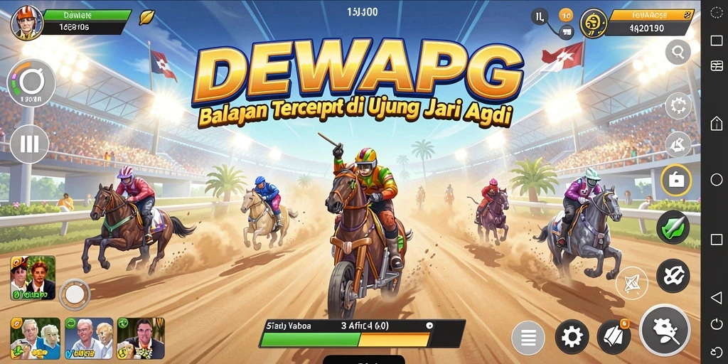 Tampilan gameplay DEWAPG yang penuh aksi dan kecepatan.