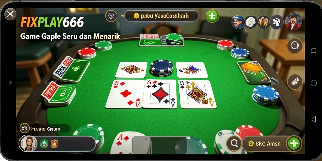 Tampilan gameplay Gaple seru dan interaktif dari FIXPLAY666.