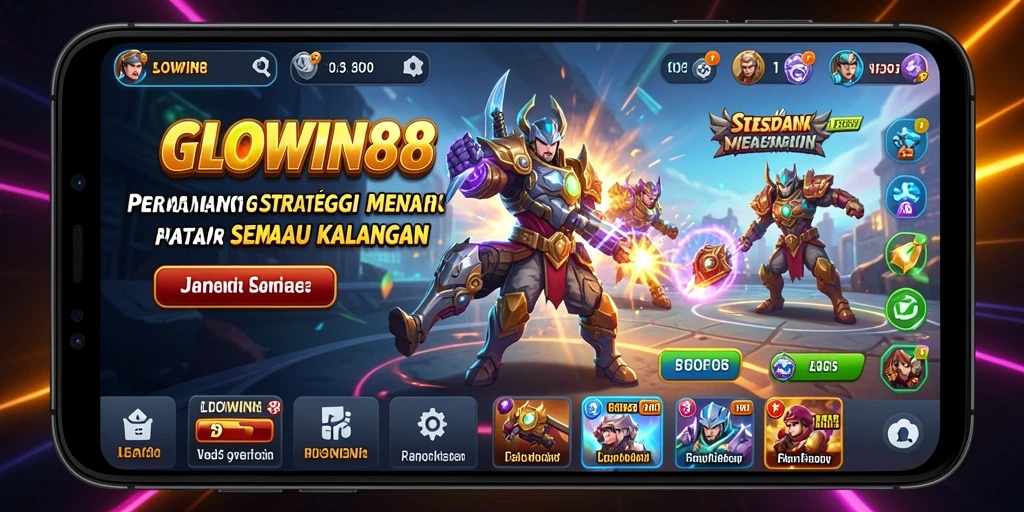 Tampilan gameplay menegangkan dalam GLOWIN88 dengan strategi yang diimplementasikan.