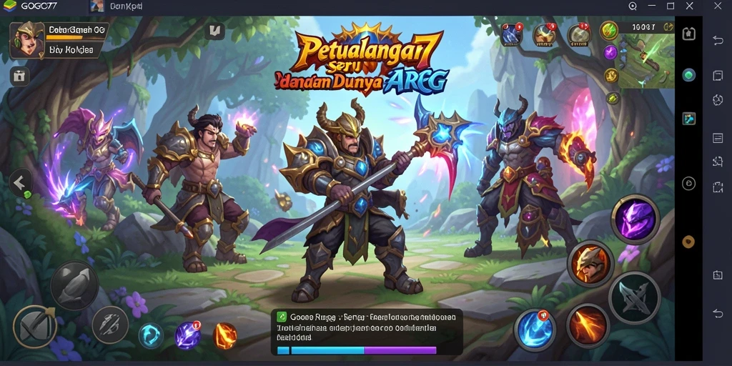 Screenshot gameplay GOGO77 yang menunjukkan aksi seru dalam petualangan ARPG.