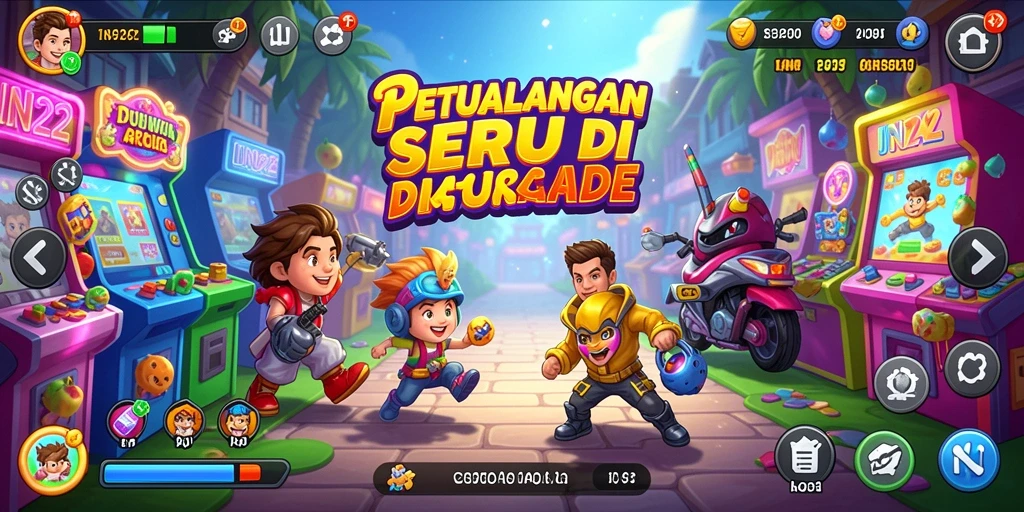 Tampilan gameplay seru dan penuh warna di IN22.