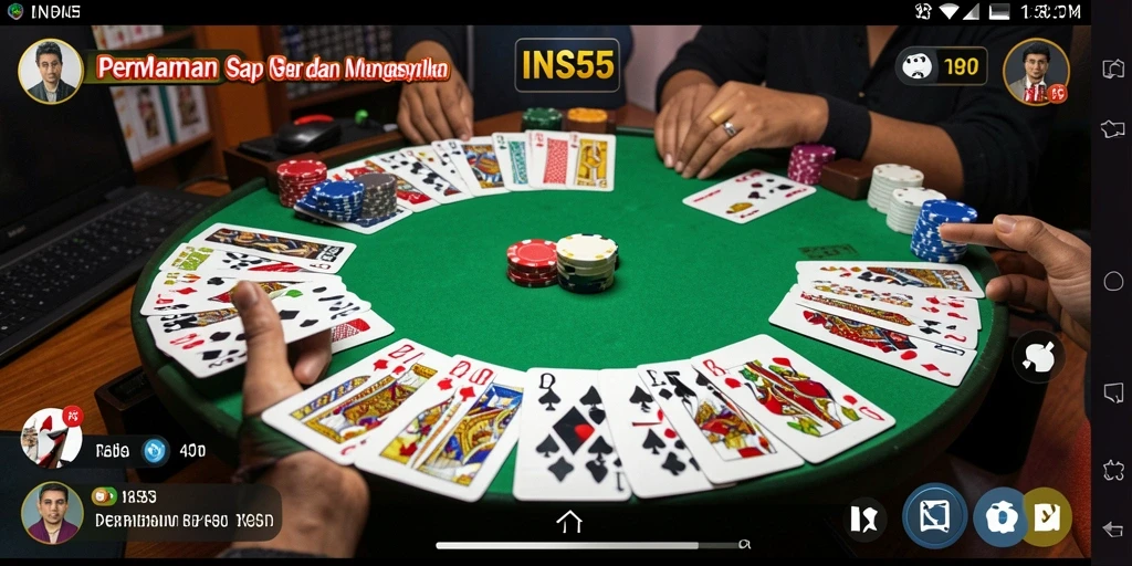 Tampilan gameplay Gaple yang menarik dan interaktif.