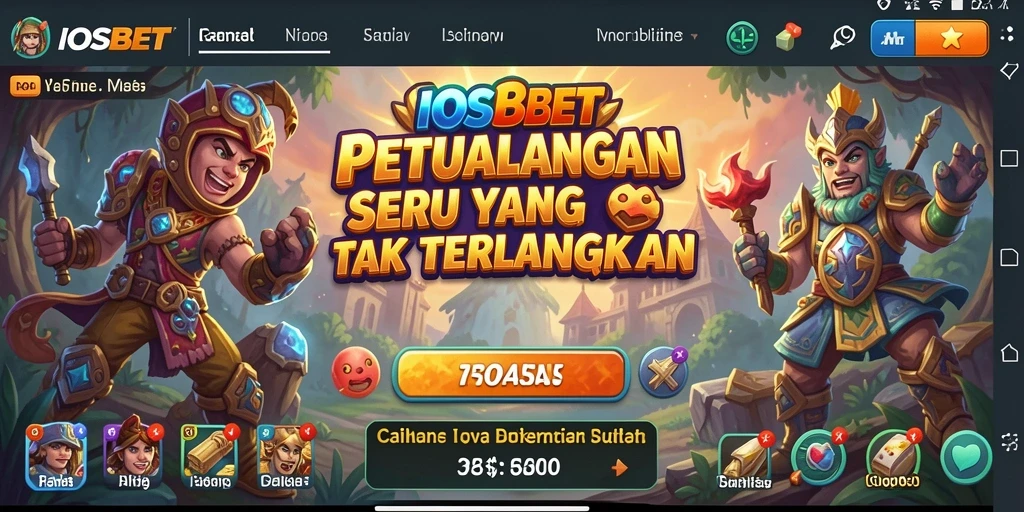 Tampilan menakjubkan dari gameplay petualangan IOSBET yang mendebarkan.