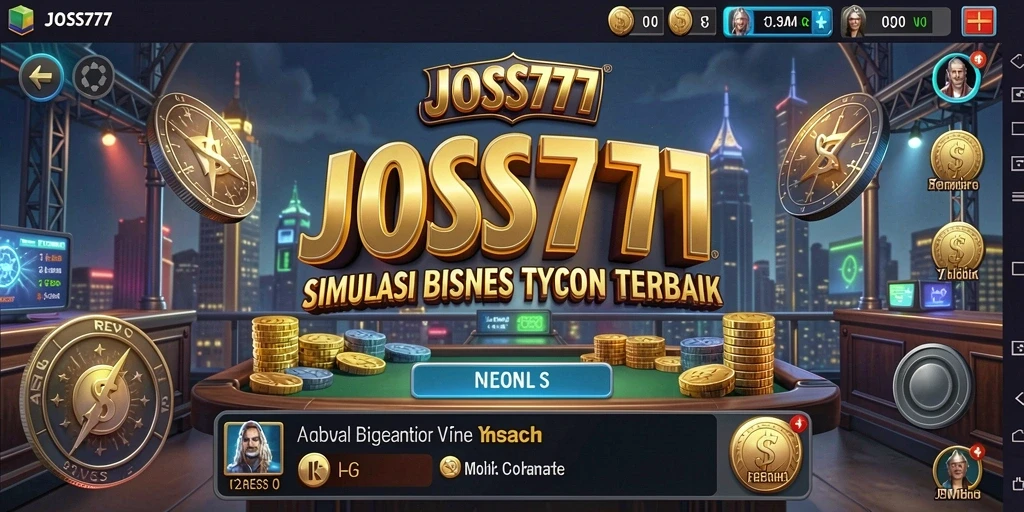 Screenshot menunjukkan pemain mengelola bisnis dengan strategi cerdas.