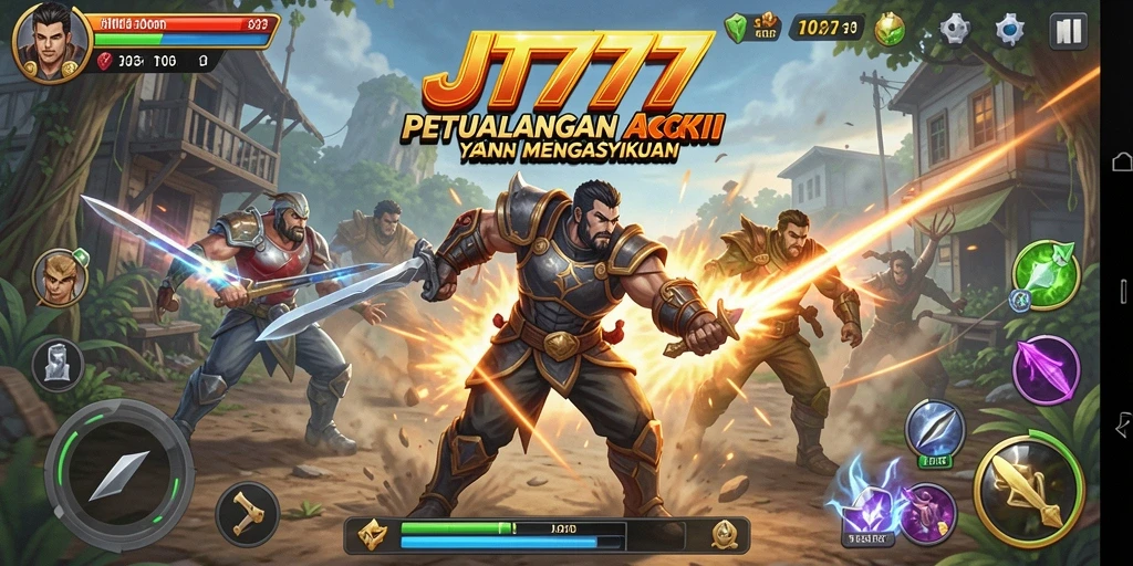 Tampilan seru gameplay JT777 dengan aksi pertarungan yang mendebarkan.