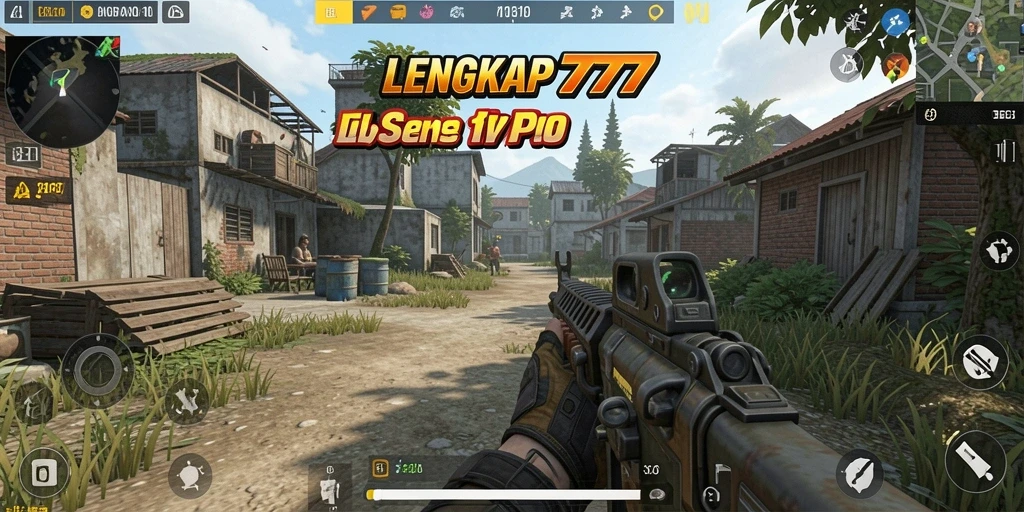 Screenshot LENGKAP777 menampilkan aksi gameplay intens di medan perang.