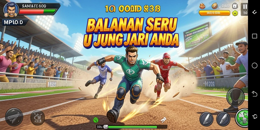 Tampilan gameplay MPOID yang mendebarkan saat balapan.