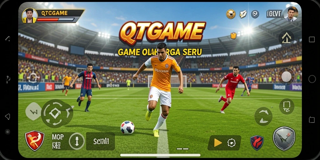 Gameplay seru QTGAME yang memperlihatkan aksi olahraga yang mendebarkan.