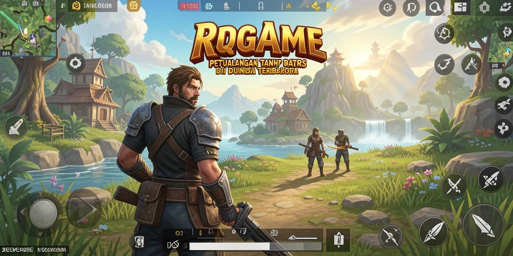 Gameplay RPGAME menunjukkan eksplorasi dunia terbuka yang menarik.