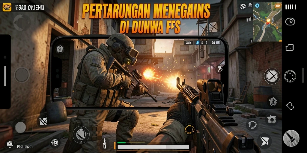 Tangkapan layar menunjukkan aksi gameplay intens dalam S80 dengan berbagai senjata.