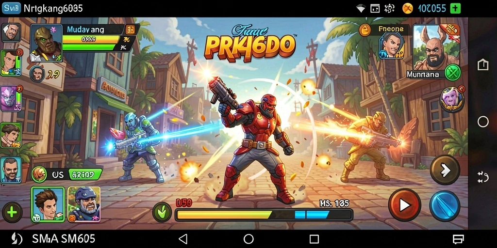 Tampilan gameplay SM605 yang penuh tantangan dan seru.
