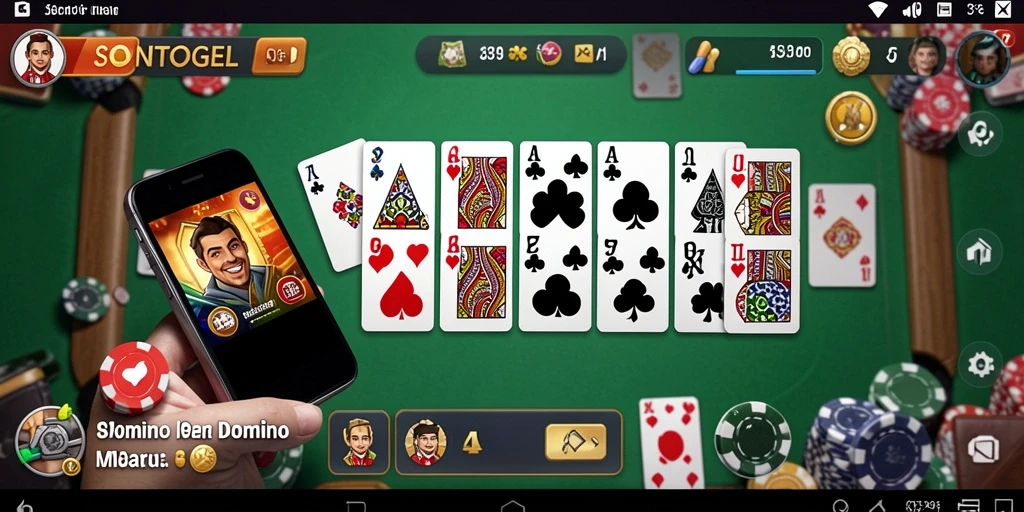 Gameplay seru SONTOGEL dengan tema Domino yang unik.
