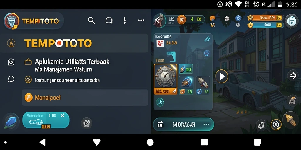 Tampilan antarmuka pengguna TEMPOTOTO yang ramah dan intuitif.